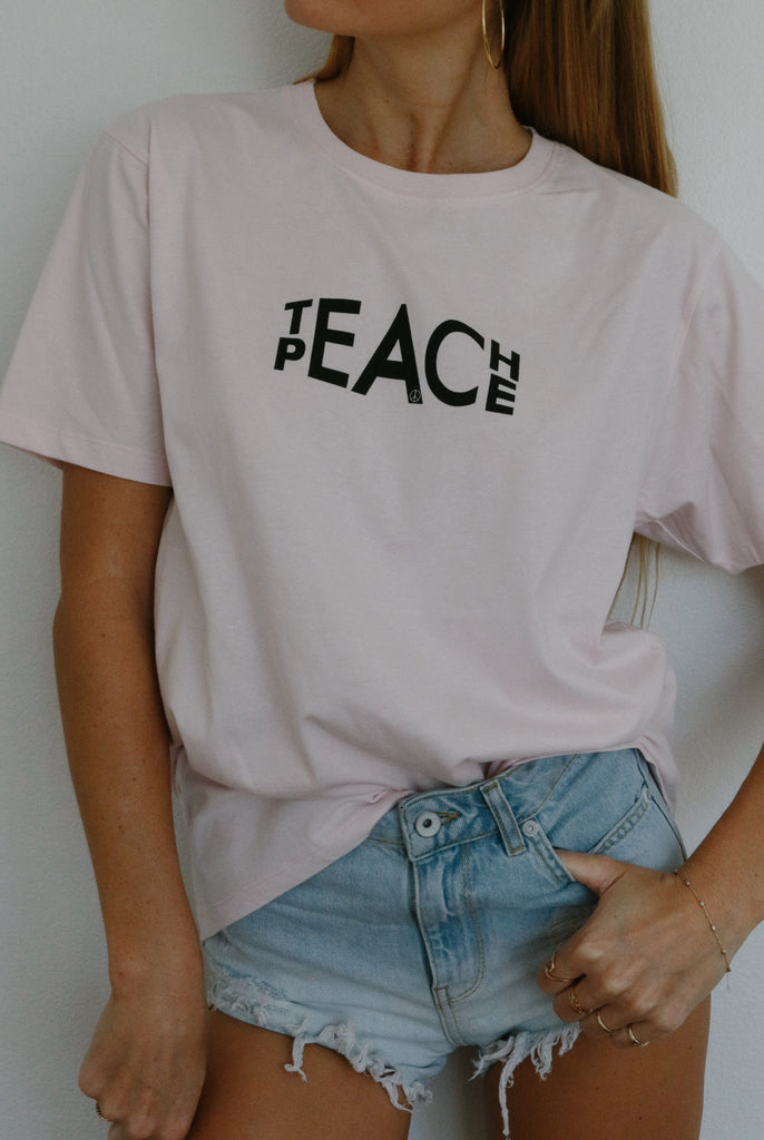 Teach Peace (pale pink)