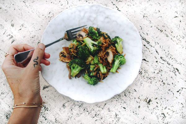 Greens and Mushroom Stir Fry