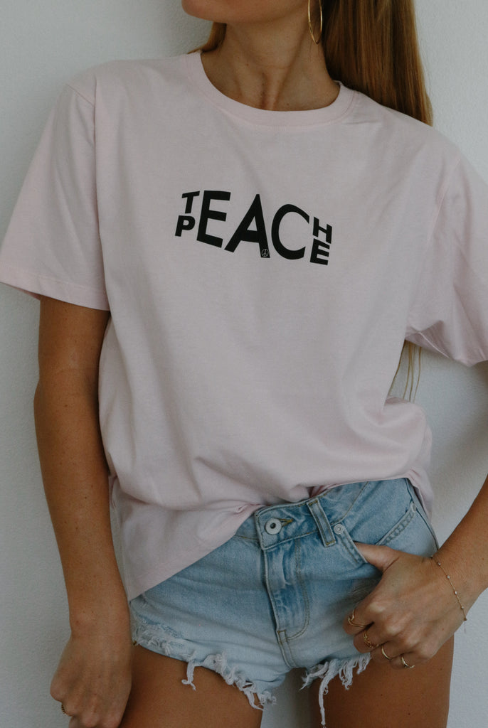 Teach Peace (pale pink)