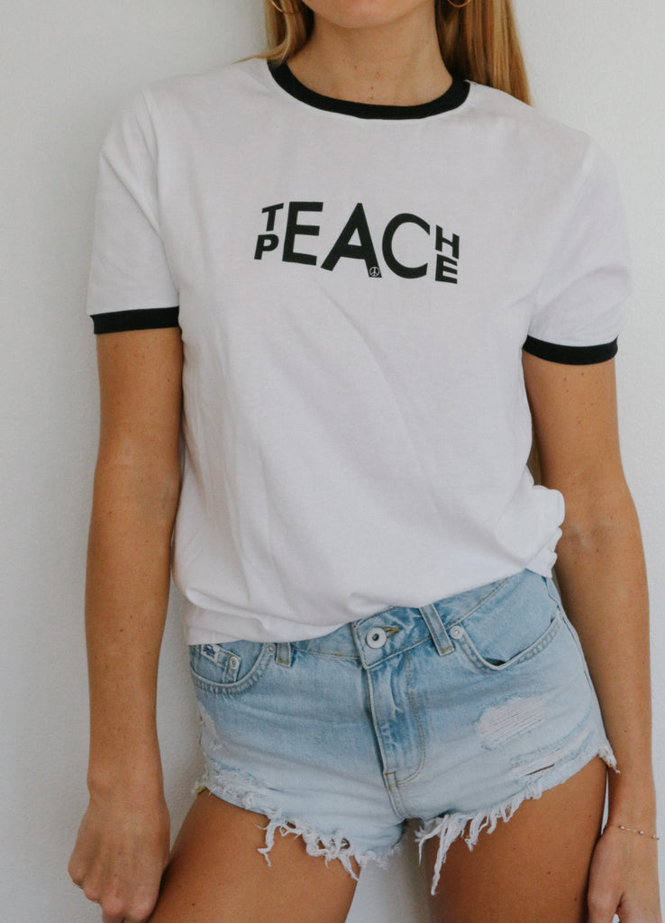 Teach Peace (black trim)