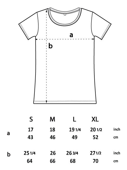 Open Neck Tee SIZE GUIDE